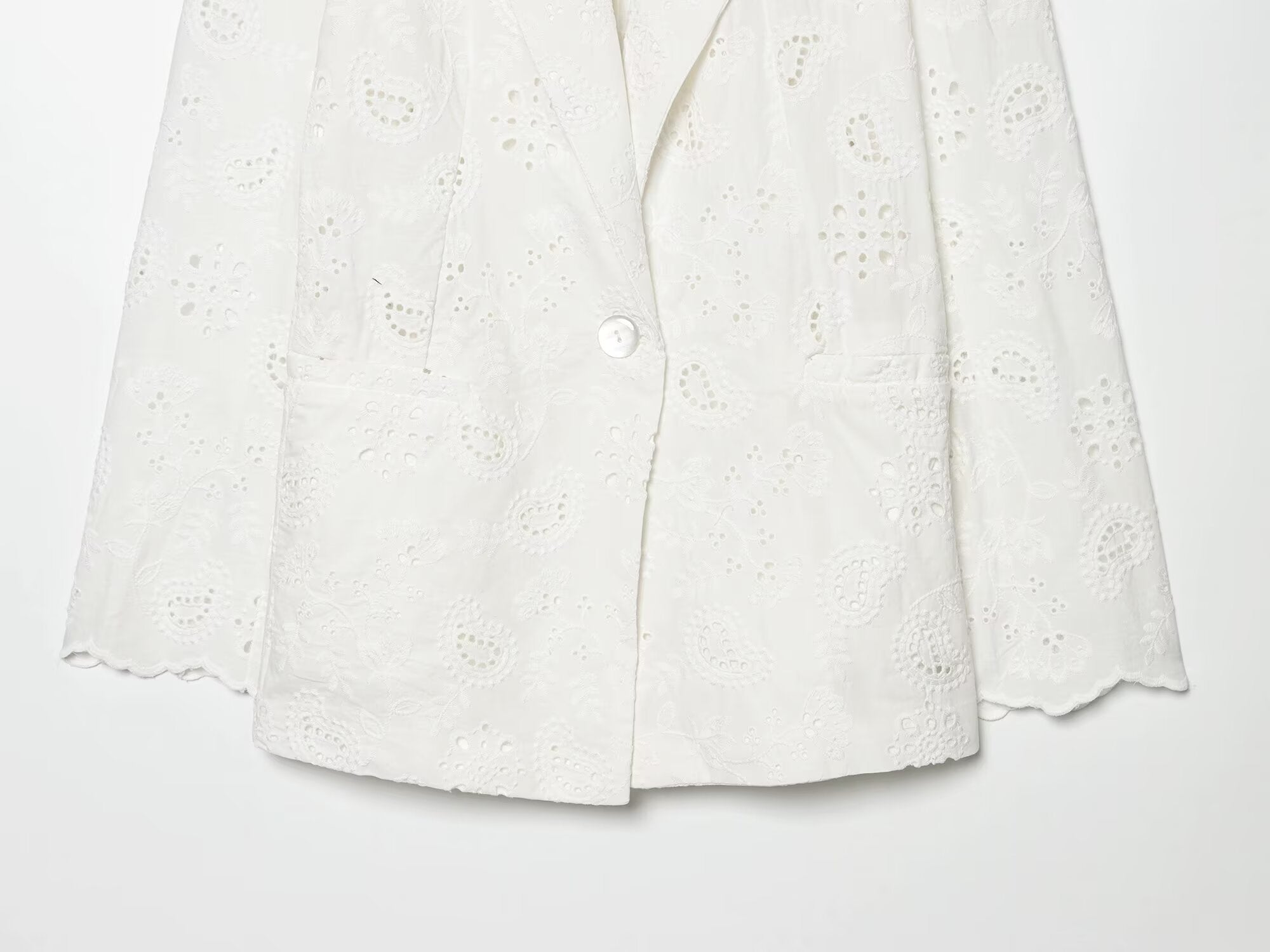 suit Women's 2 pieces with shoulder pads embroidered Blazer Coat+Shorts