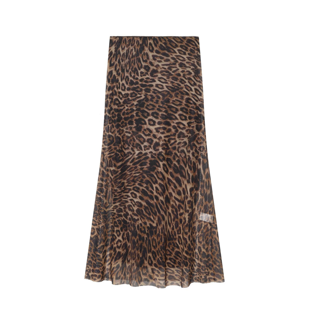 suit Women's 2 pieces animal print tulle top+Skirts