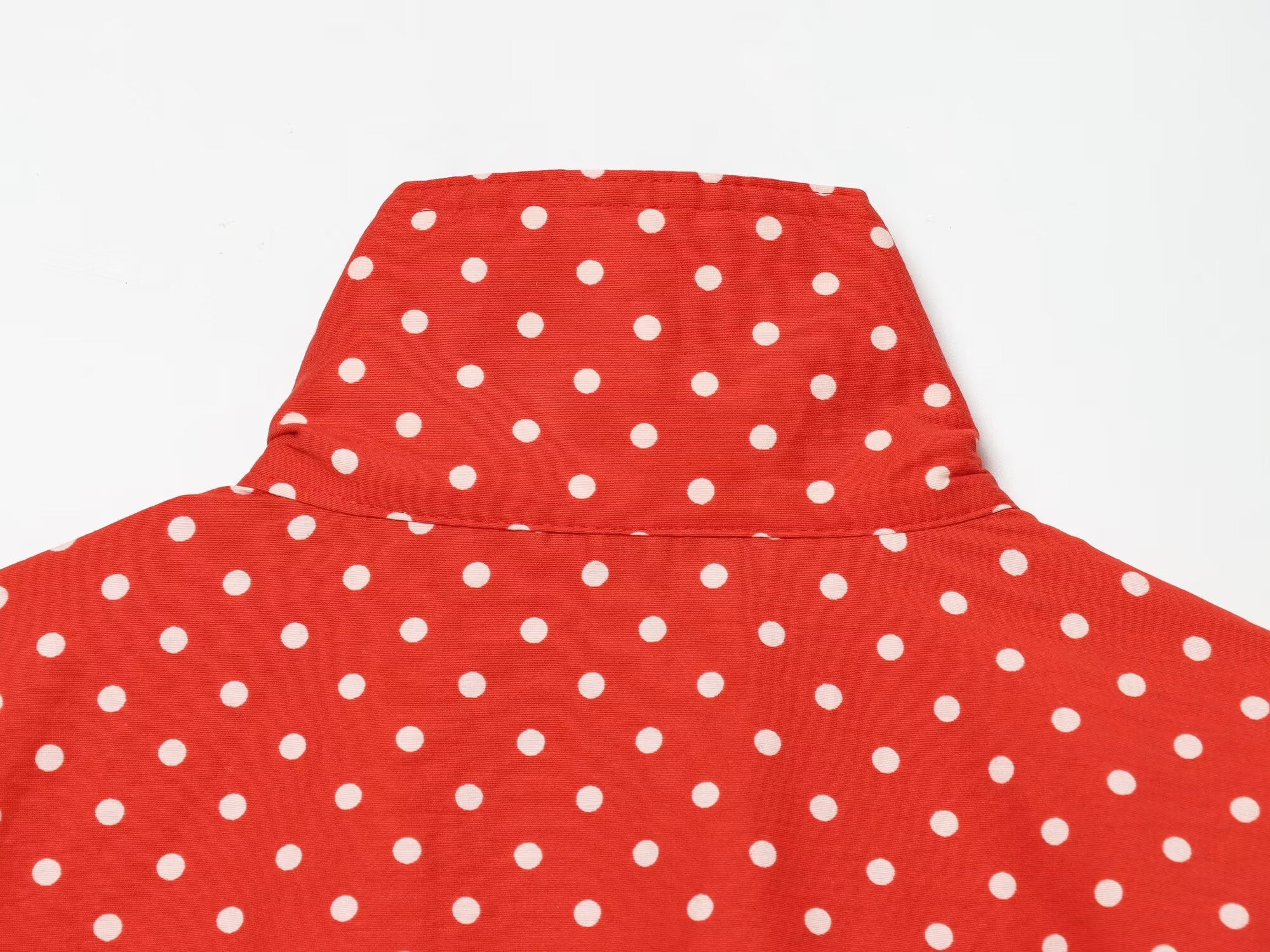 Women's casual polka dot bubble sleeve Coat