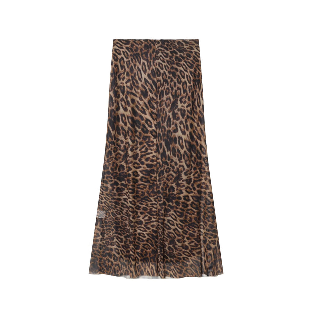 suit Women's 2 pieces animal print tulle top+Skirts