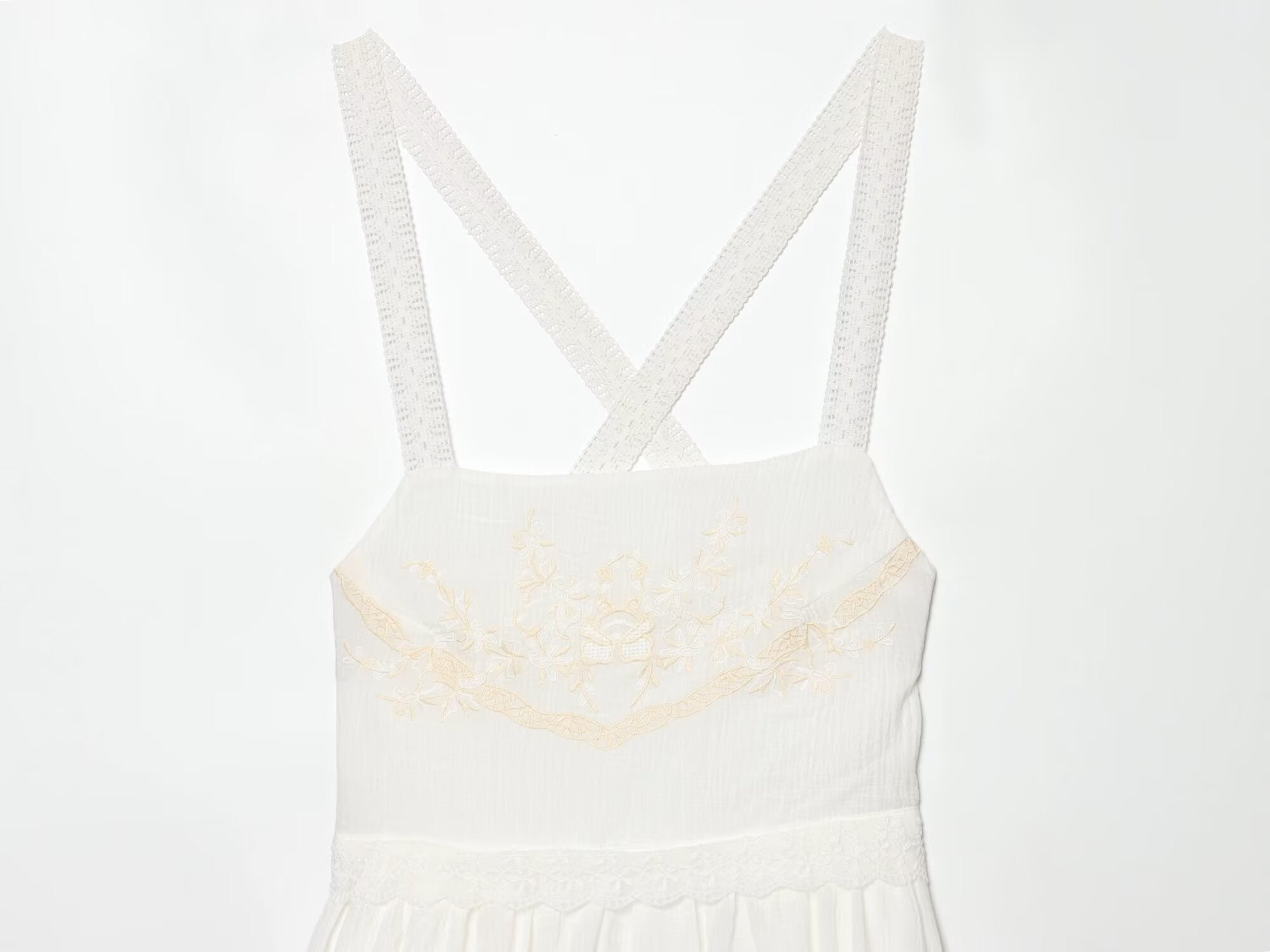 Women's chiffon embroidered mini dress
