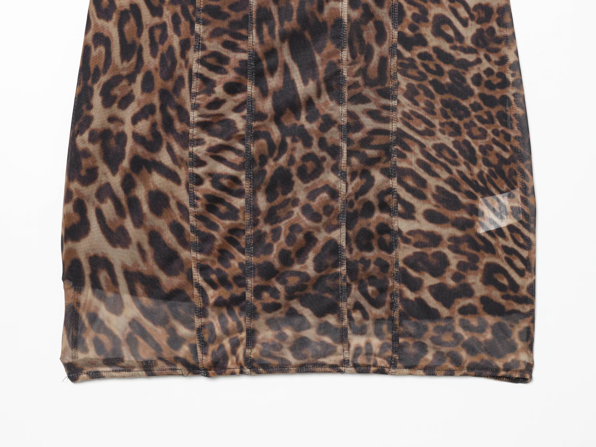 Women's animal print tight corset style tulle dress