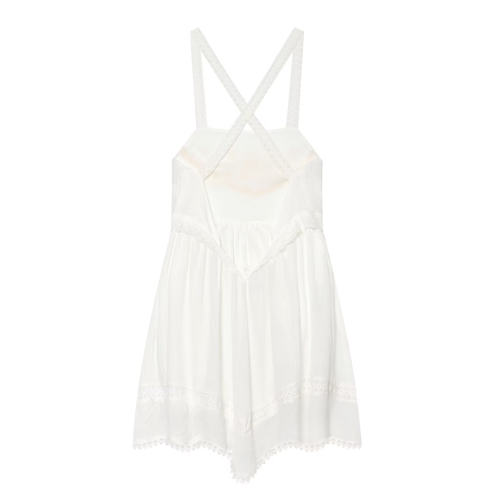 Women's chiffon embroidered mini dress
