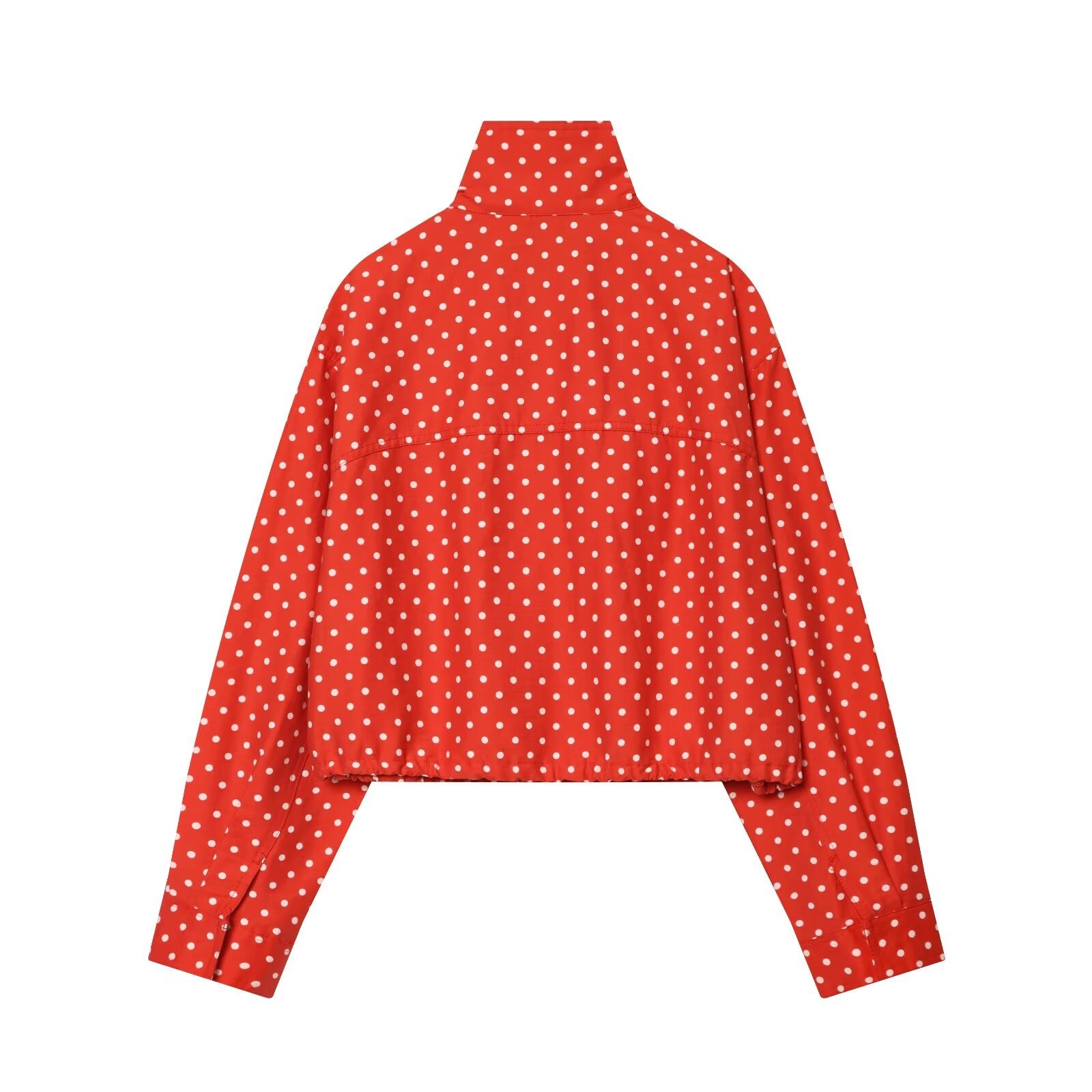 Women's casual polka dot bubble sleeve Coat
