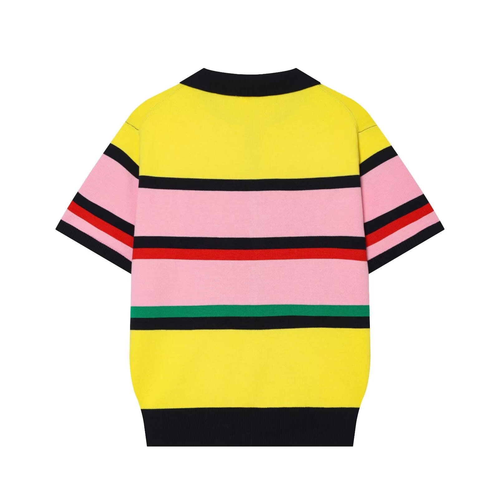 Women's comfortable striped knitted polo shirt