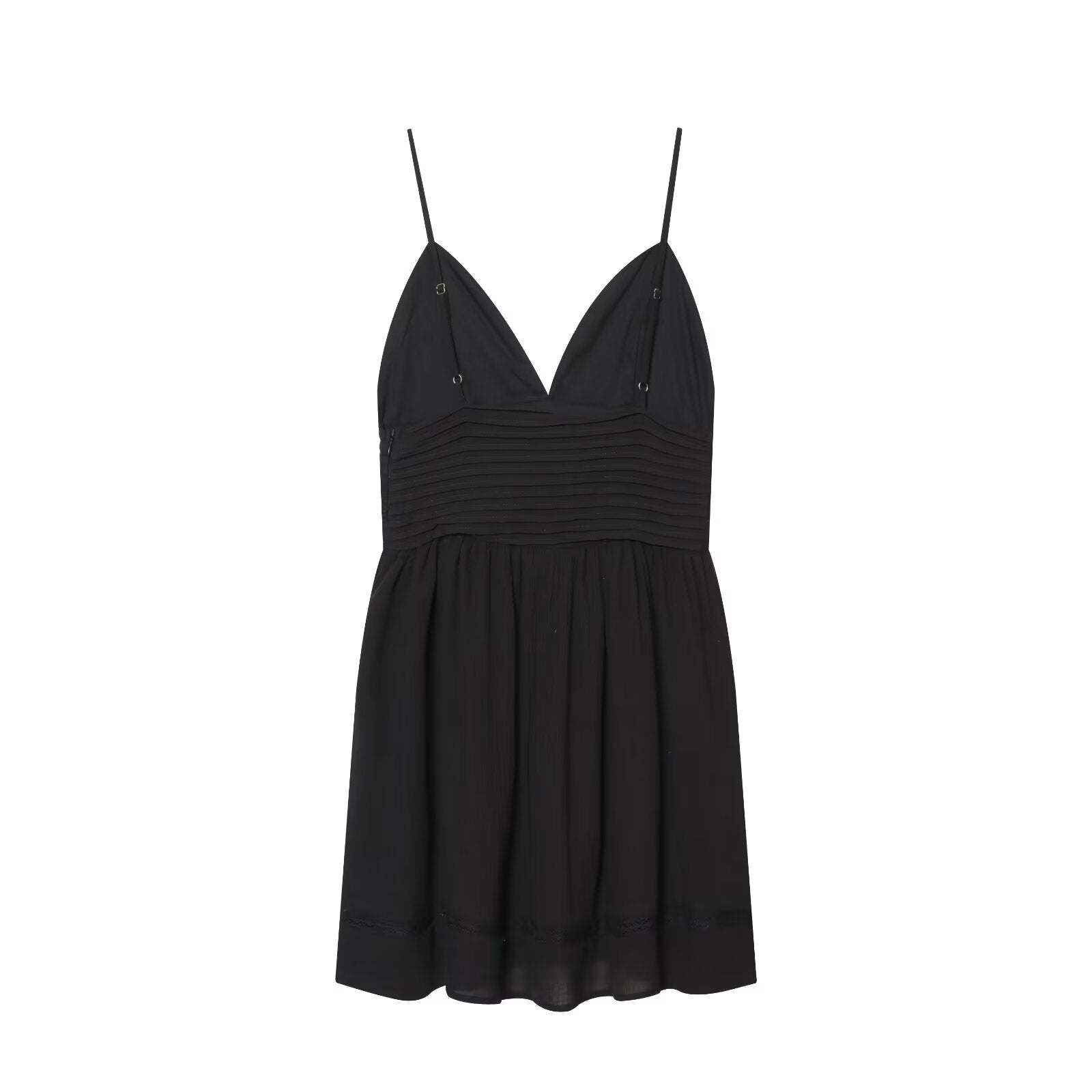 Women's embroidered suspender mini dress