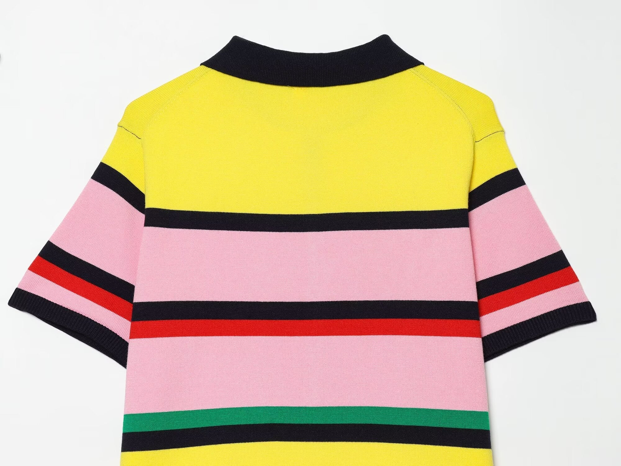 Women's comfortable striped knitted polo shirt