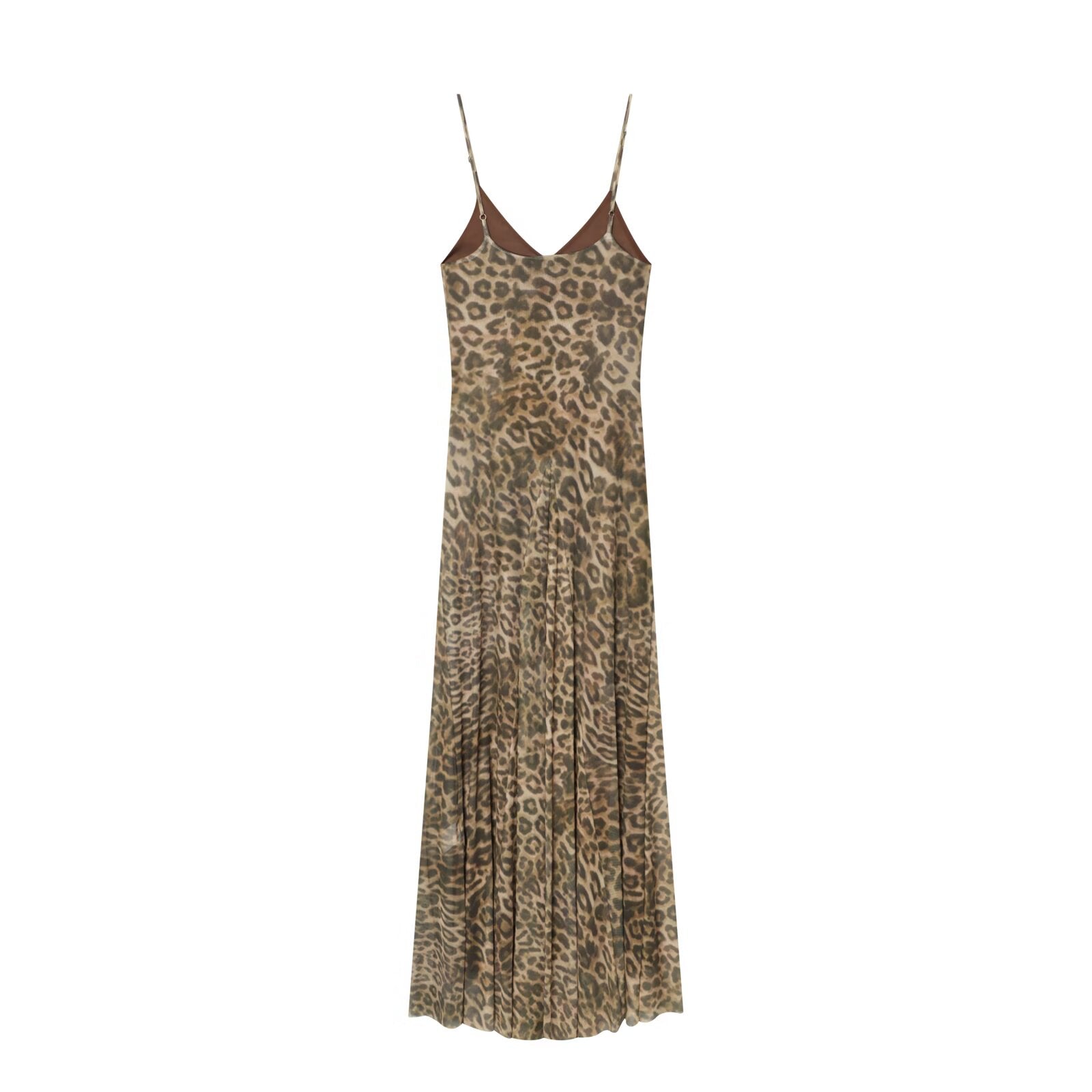 Women's animal print tulle suspender dress