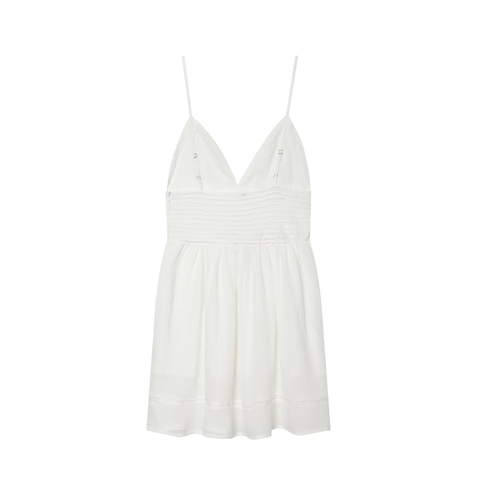 Women's embroidered suspender mini dress