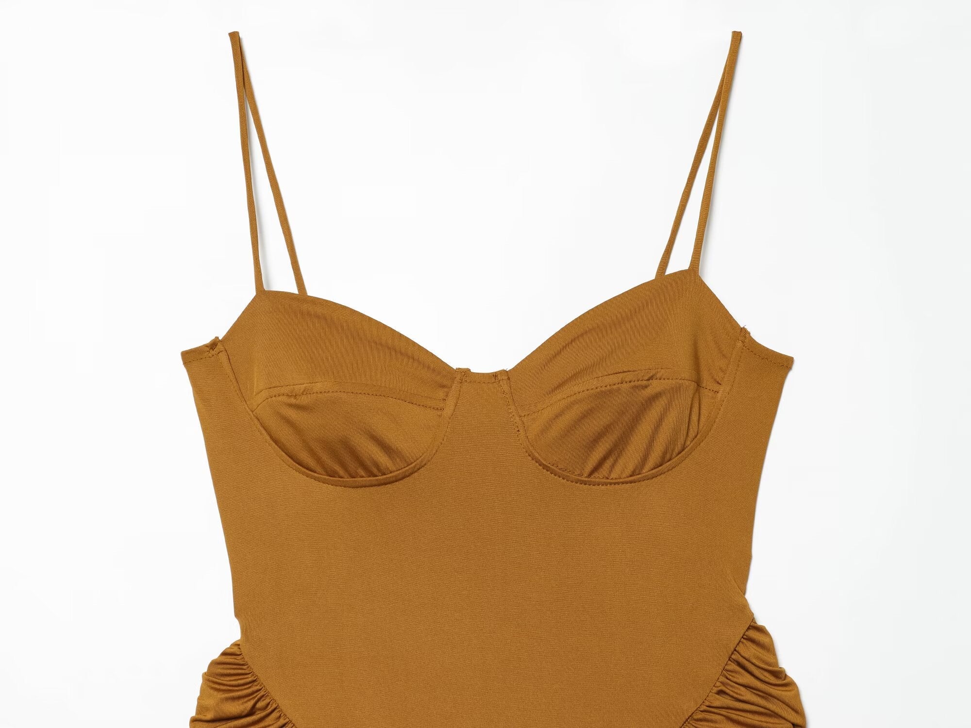 Women's heart-shaped collar slim pleated dress