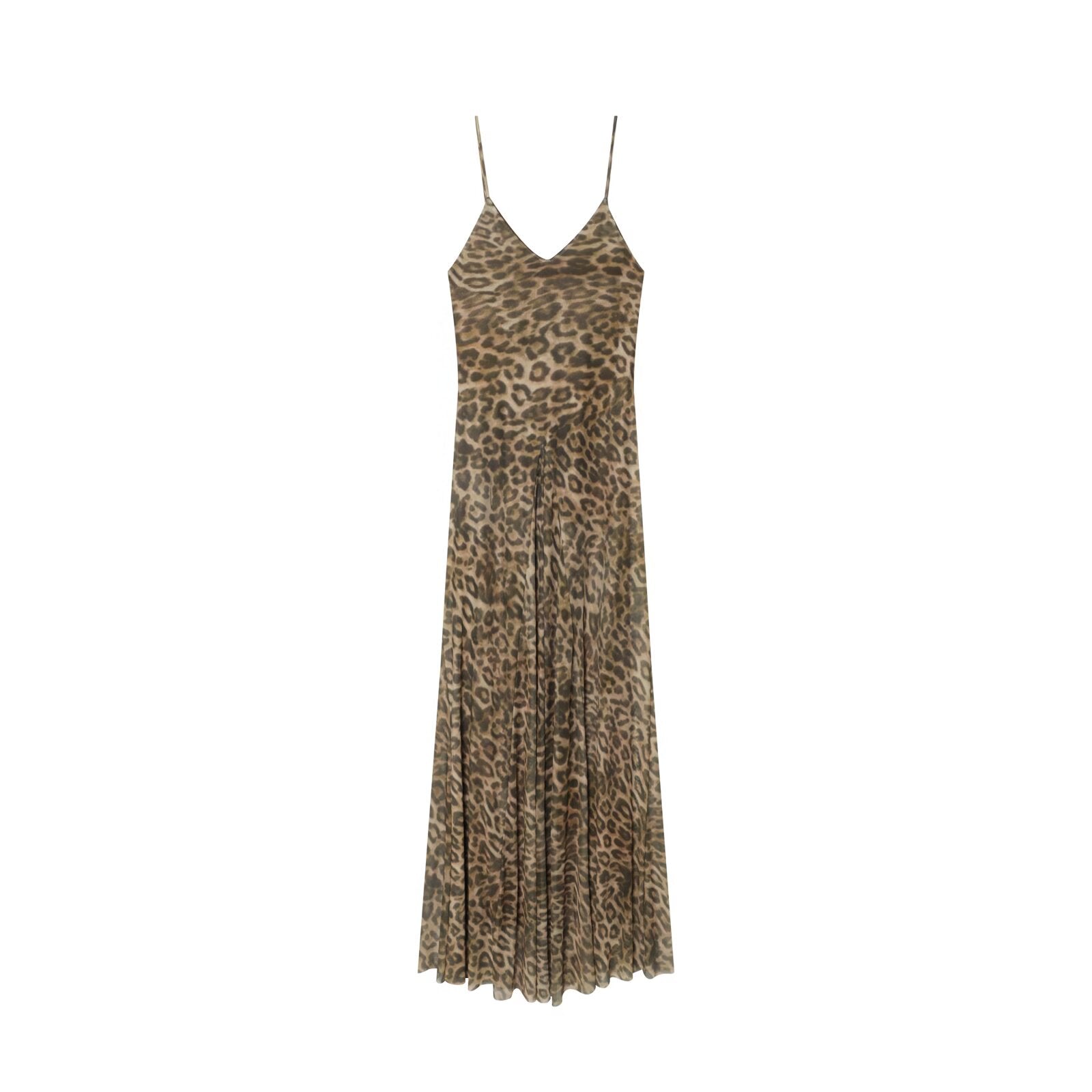 Women's animal print tulle suspender dress