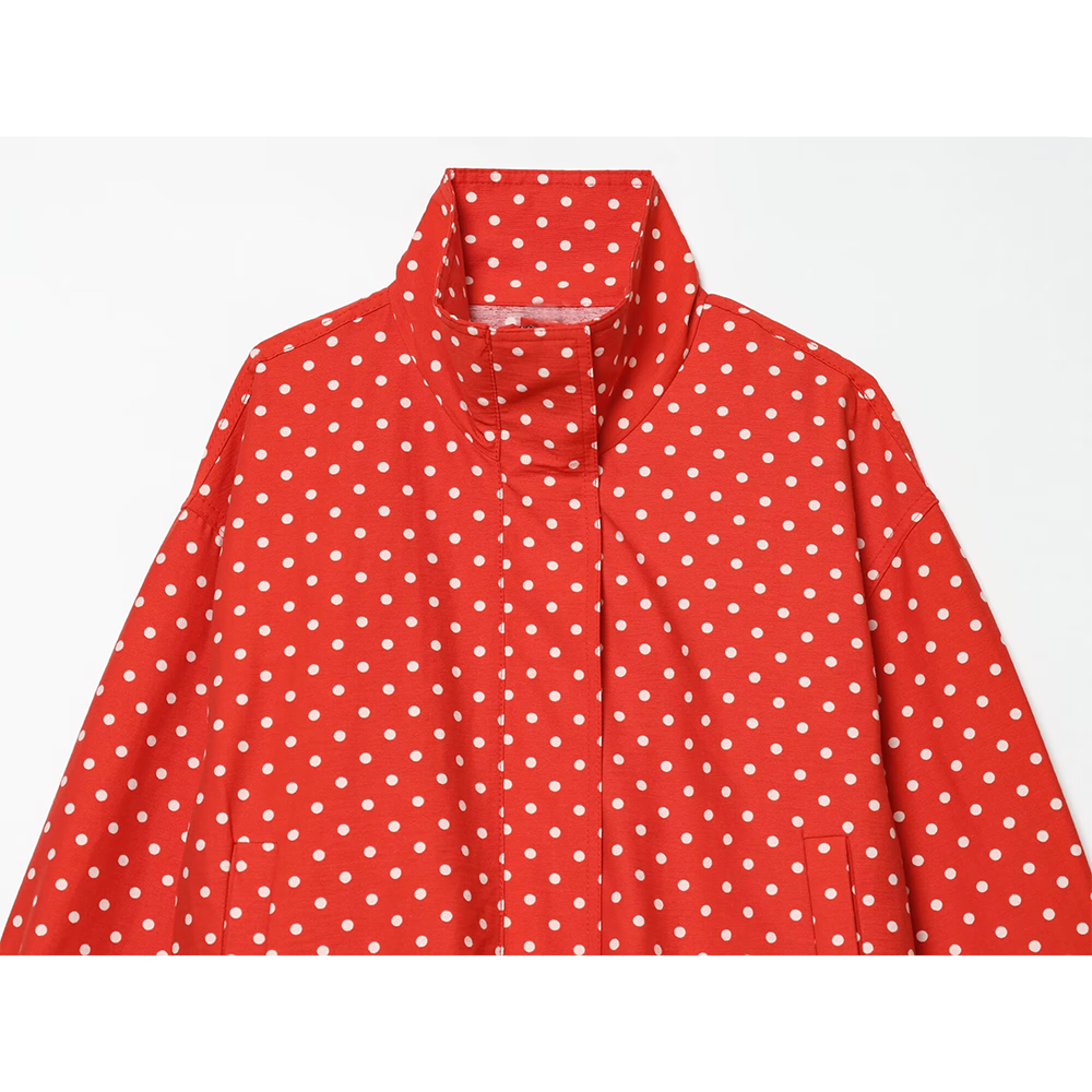 Women's casual polka dot bubble sleeve Coat