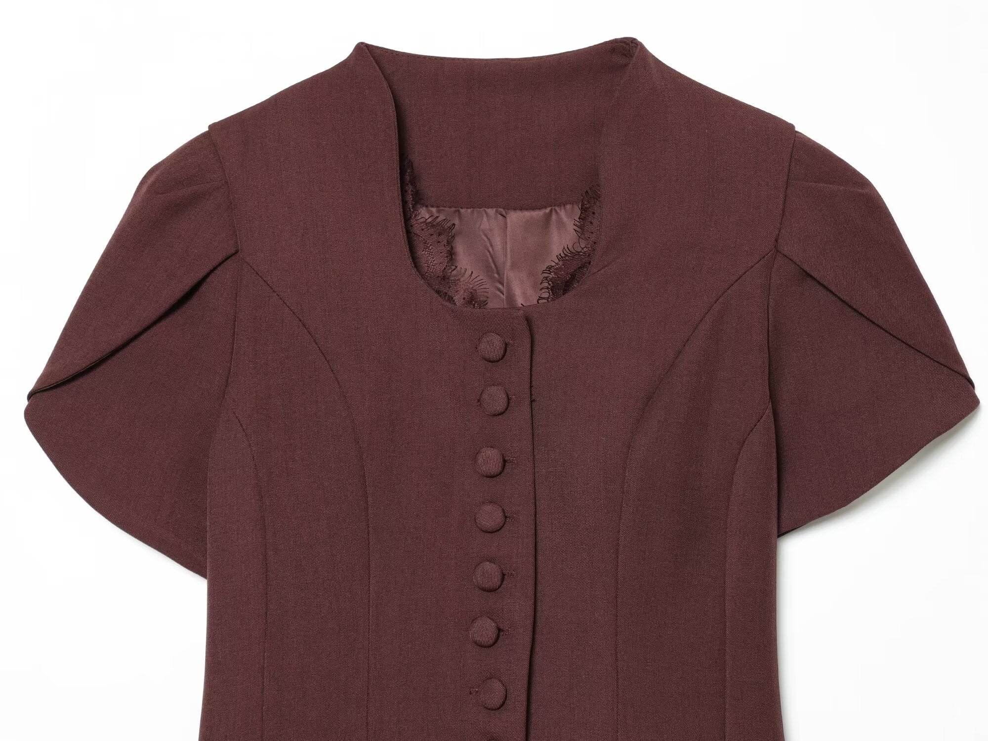 Women's new lace patchwork short sleeved Blazer top