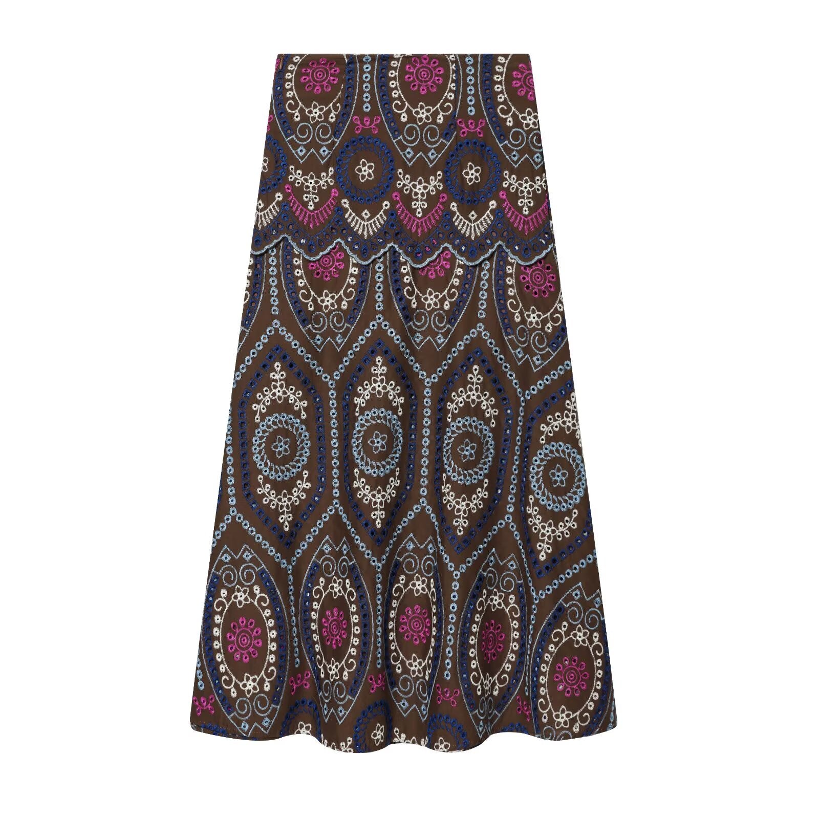 suit Women's 2 pieces hollowed out embroidered top+Skirts